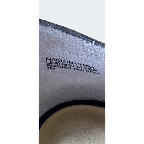 Michael Kors Brown Snakeskin Pattern Leather Flats With Black Buckle Accents 7M - Picture 6 of 10